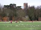 Sunday Soccer. A game of football in the shadow of St Albans Abbey. - via Daymix