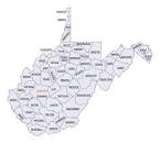 West Virginia map