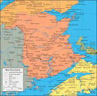 New Brunswick Map &amp; Satellite Image | Roads, Lakes, Rivers, Cities