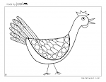 Chicken coloring page