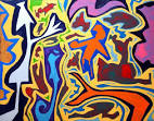 Modern Art Paintings   Colorful Abstract Art by British Artist