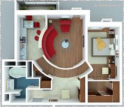 8 Denah Rumah Minimalis, Apartemen 1 Kamar Tidur Minimalis