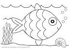 Fish coloring page