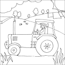 Tractor coloring page