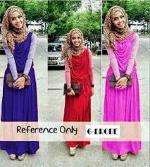 Maxi Dress Remaja Casual Adora Dress - Baju Long Dress Gamis ...