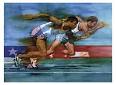 SPRINT GLORY USA Patriotic Sports Poster Art Print - by C. Michael ...
