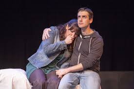 Robert Thibaut as Matt comforts his wife, played by Julie Venegoni in Mustard Seed Theatre\u0026#39;s production of “Imaginary Jesus.” - mustardseedjesus10e