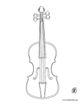 Violin coloring page