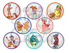 Candyland Characters Cupcake Toppers tags seals by JiminyCricut