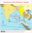 CVO Website - Major Volcanoes of the Andaman Islands - Map