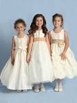 Golden Embroidery Satin Flower Girl Dress at mygirldress.com ...