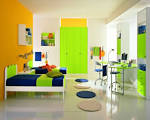 Kids Room In Fresh Orange Ideas For 2013 Design Note Space Saving ...
