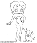 betty boop coloring page