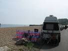 On the cliffs in the background is Walmer and Kingsdown Links Golf course - via Daymix
