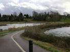 The view is from Charter Bridge, built in 1996 to carry a footpath and - via Daymix