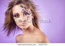 stock photo : Flower face art