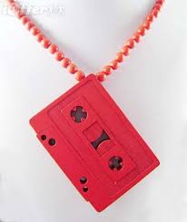 JHDB076Cassette Tape Good Wood Necklace Music Piece Blk - jhdb076cassette-tape-good-wood-necklace-music-piece-blk-0e5c