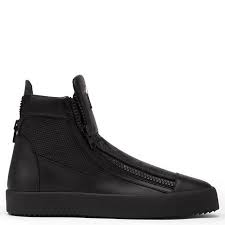 Giuseppe Zanotti Black Leather Men Sneakers |