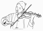 Violin coloring page