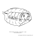 Caterpillar coloring page
