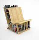 Modern Curved Chair Combined With The Bookcase Design – by Bookseat