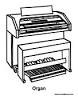 Organ coloring page