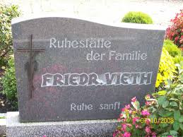 Grab von Friedrich Vieth (-), Friedhof Bentstreek - bt082