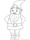 Gnome coloring page