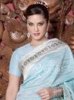 Hot Sunny Leone in Blue Saree | Zeenat