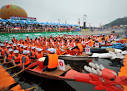 Chinese celebrate Duanwu Festival, racing Dragon Boats