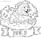 Groundhog coloring page