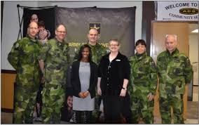 Alf Norb\u0026amp;auml;ck (from left to right) of the Neutral Nations Supervisory Commission join Cheareice Thomas and Lynn Omondi from Yongsan Army Community ... - size0