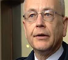 Don Schiemann, father of RCMP Const. Peter Schiemann, speaks to reporters outside the Edmonton courthouse on Friday. (CBC) Shawn Hennessey and Dennis ... - edm-don-schiemann