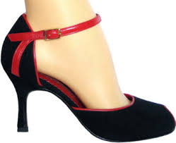Neo Tango - Black Suede with Red Trim. These are the famous NeoTango dance shoes from Argentina. These beautiful shoes are made with black ... - NT001n_1W