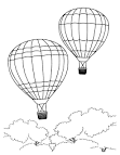 Hot Air Balloon coloring page
