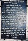 The plaque inside Farley Mount monument. - via Daymix