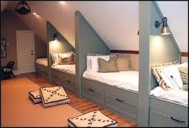 Great built-in bed idea for an attic/garret bedroom, especially ...