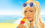 girls, beach wallpaper