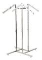 4-Way Chrome Garment Rack With Slant Arms - Retail Store Fixture ...