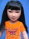 Karito Kids Wan Ling in her box. Ling close-up - LingClose