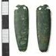 sheet copper-alloy 'paper-clip' rivets with sub-rectangular heads. - via Daymix
