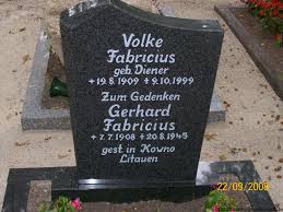 Grab von Gerhard Fabricius (07.07.1908-20.08.1945), Friedhof ...