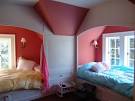 Modern Girls Bedroom with Twin Beds - Home Interior Design - 28994