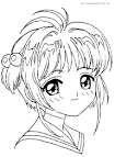 Sakura coloring page