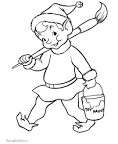 Elf coloring page