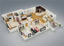 22 Desain 3D Rumah Minimalis Modern 3 Kamar Tidur