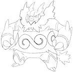 Stampa disegno di Emboar Pokemon da colorare