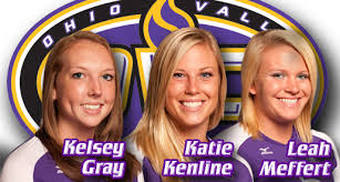 Tennessee Tech junior Leah Meffert, senior Katie Kenline and freshman Kelsey Gray have been recognized by the Ohio Valley Conference for their individual ... - AllOVC_VB2009