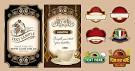 Number of vector graphic design label material Download Free Vector,