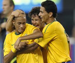 In This Photo: Alexandre Pato, Neymar, Paulo Henrique Ganso. Neymar #11, Paulo Henrique Ganso #10 and Alexandre Pato #9 of Brazil celebrate Neymar\u0026#39;s goal ... - Alexandre+Pato+Neymar+Brazil+v+USA+QaP8aTdBojhl